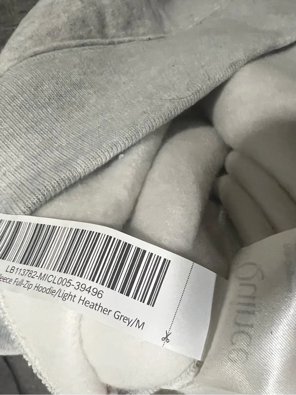 Quince Light Gray Men's Full-Zip Hoodie Sweater m30